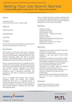 JobSearch event brochure