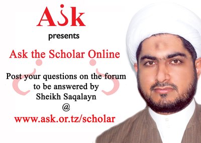 Ask the Scholar with Sheikh Saqalain Abbas - Poster